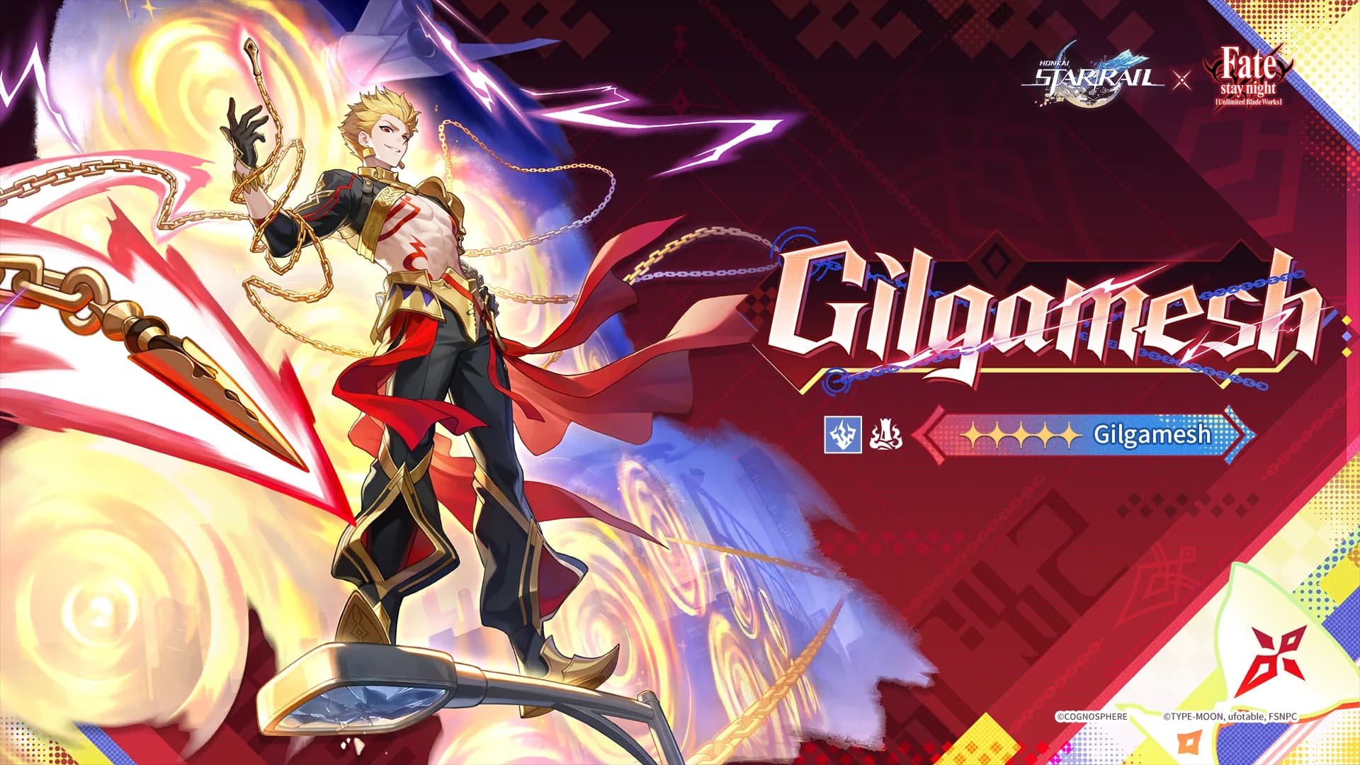 Official Honkai: Star Rail Fate collab Gilgamesh artwork